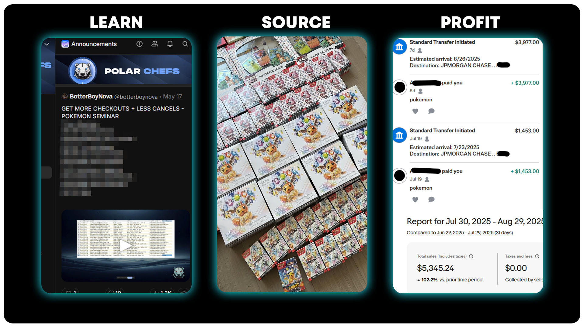 Learn, source, profit: a Polar Chefs member sourcing Pokémon boxes and receiving payouts